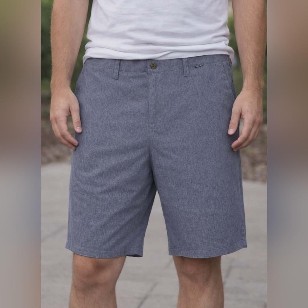 Hurley Men's Charcoal Flat Front Shorts